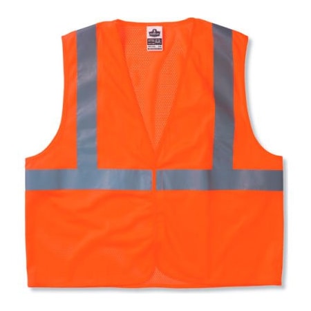 GloWear 8210HL Class 2 Economy Vest, Orange, S/M